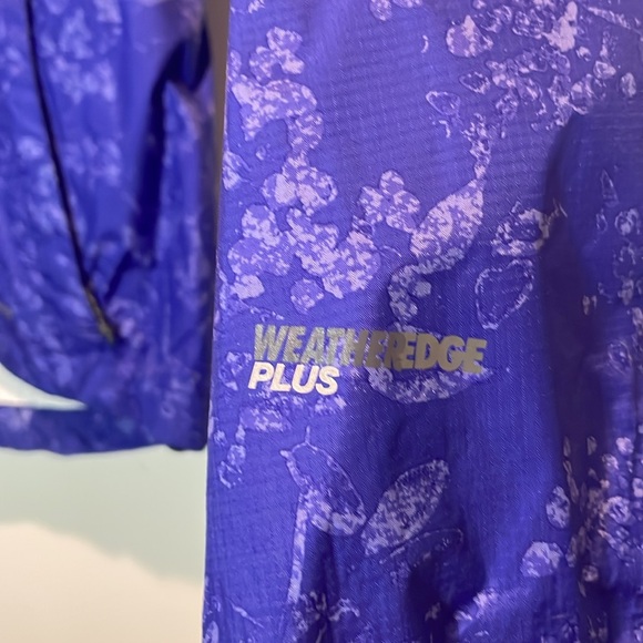 Eddie Bauer Blue Adjustable Waterproof Rain Jacket with Hood Size M - Picture 5 of 5